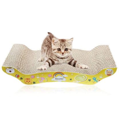 Funny Corrugated Paper Pet Cat Scratch Board Toy Kitten Claw Scratching Pad Mat Scratcher Cats Training Tools