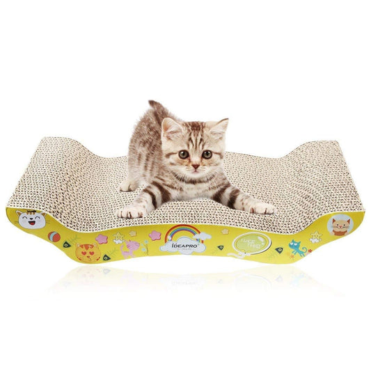 Funny Corrugated Paper Pet Cat Scratch Board Toy Kitten Claw Scratching Pad Mat Scratcher Cats Training Tools