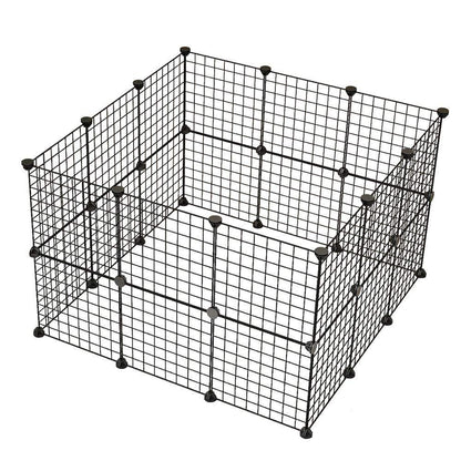 Beauenty 24 Panels Pet Rabbit Bunny Playpen Small Animal Cage Indoor Portable Yard Fence Guinea Pigs, Puppy Kennel Crate Fence Tent