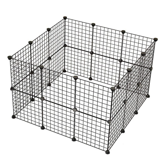 Beauenty 24 Panels Pet Rabbit Bunny Playpen Small Animal Cage Indoor Portable Yard Fence Guinea Pigs, Puppy Kennel Crate Fence Tent