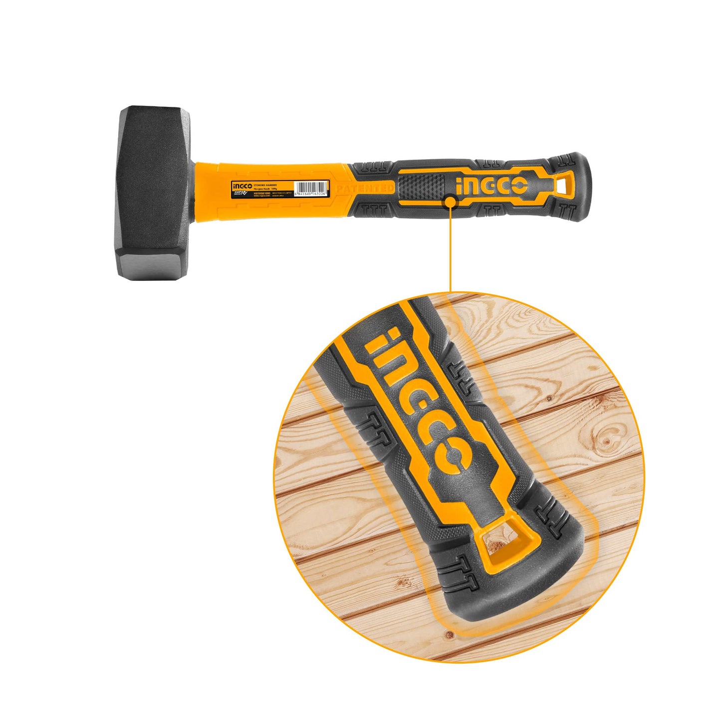 INGCO Hammer Marro Carbon Steel 1 kg Fiberglass Handle HSTHS81000