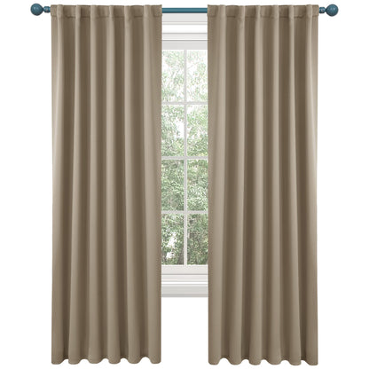 Elegant Blackout Curtains-Back Tap design-thermal Insulated fabric-for room Darkness - 1 Piece