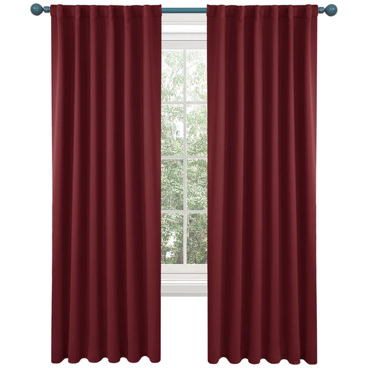Elegant Blackout Curtains-Back Tap design-thermal Insulated fabric-for room Darkness - 1 Piece