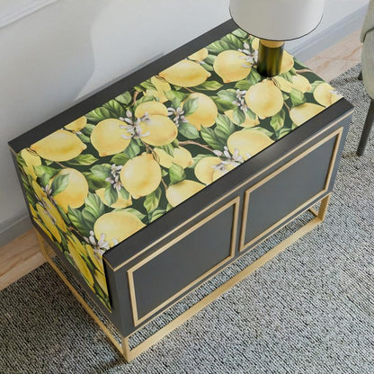 مفرش طاولة يشبه القطن باللون الليموني، قطعة مركزية زخرفية باللون الأصفر الزاهي، 35×140 سم، مثالي لإضافة لمسة مبهجة ومشمسة إلى طاولة الطعام الصيفية أو ديكور المطبخ