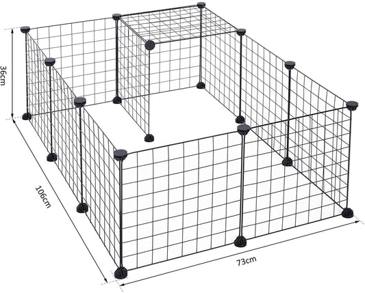 AboYehia Pet's 12 Panels Metal Wire Playpen