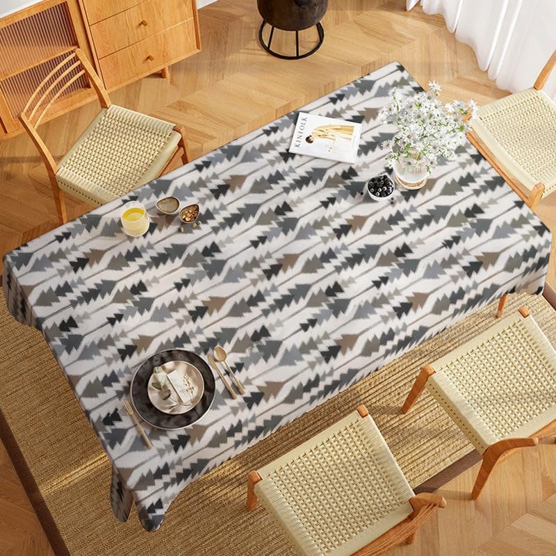 INTEX HOME Sofia Elegance Rectangular Tablecloth, Luxurious Linen Velvet, for Kitchen and Living Room Tables, Ideal for Ramadan and Events, 1 Pc, 130x90 cm, Easy-Care Fabric, Multicolour