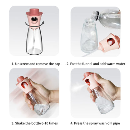 بخاخ زيت الزيتون للطهي، موزع زيت غذائي خالٍ من مادة BPA، زجاجة بخاخ للقلاية الهوائية، الخبز، التحميص، الشواء، وتتبيلة السلطة، 180 مل