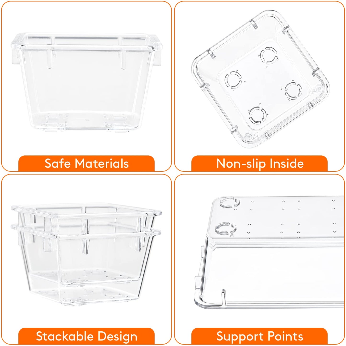 Lifewit 25 PCS Drawer Organizer Set Clear Plastic Desk Drawer Dividers Trays Dresser Storage Bins Separation Box for Makeup, Jewelries and Gadgets, Bedroom, Bathroom, Office