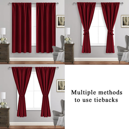 Blackout Curtains for Bedroom - Thermal Insulated Room Darkening Noise Reducing- cover pocket design - 1 panel with tie-pack