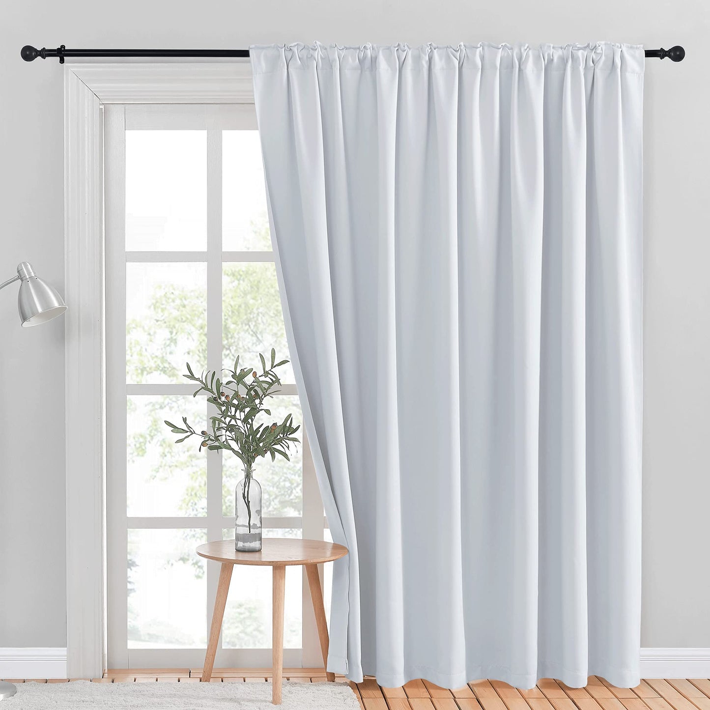 INtex CURTAINS HOUSE Blackout Blinds for Sliding Doors – Thermal Insulated Wide Curtains, Room Darkening, Blind Glass Doors, Two Hanging Options, Modern Design - Cappuccino 150 W x 230 L
