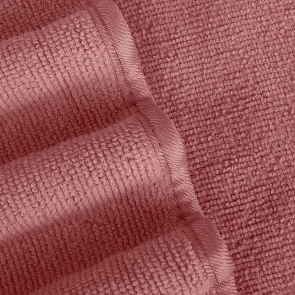 4-Piece Towel Set, 100% Cotton ? Includes 1 Bath Towel 140 cm x 70 cm, 1 Hand Towel 100 cm x 50 cm, 2 Washcloths 30 cm x 30 cm, Quick Dry, Super Soft, Highly Absorbent, No Fade, Coral