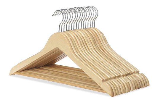 12 Pieces -wooden Cloth Hangers