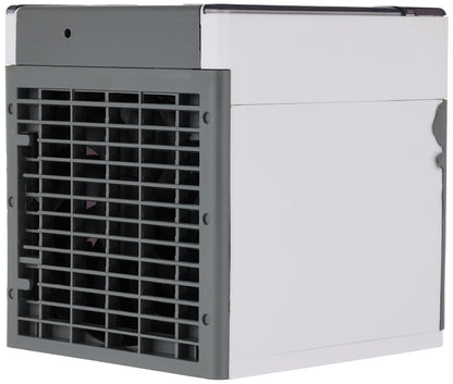 Personal Air Cooler, Portable Air Conditioner, Humidifier, Purifier, Aroma Diffuser 4 IN 1 Evaporation Cooler with 3 Speed, Mini Cooling Desktop Fan for Camping Tent, Office