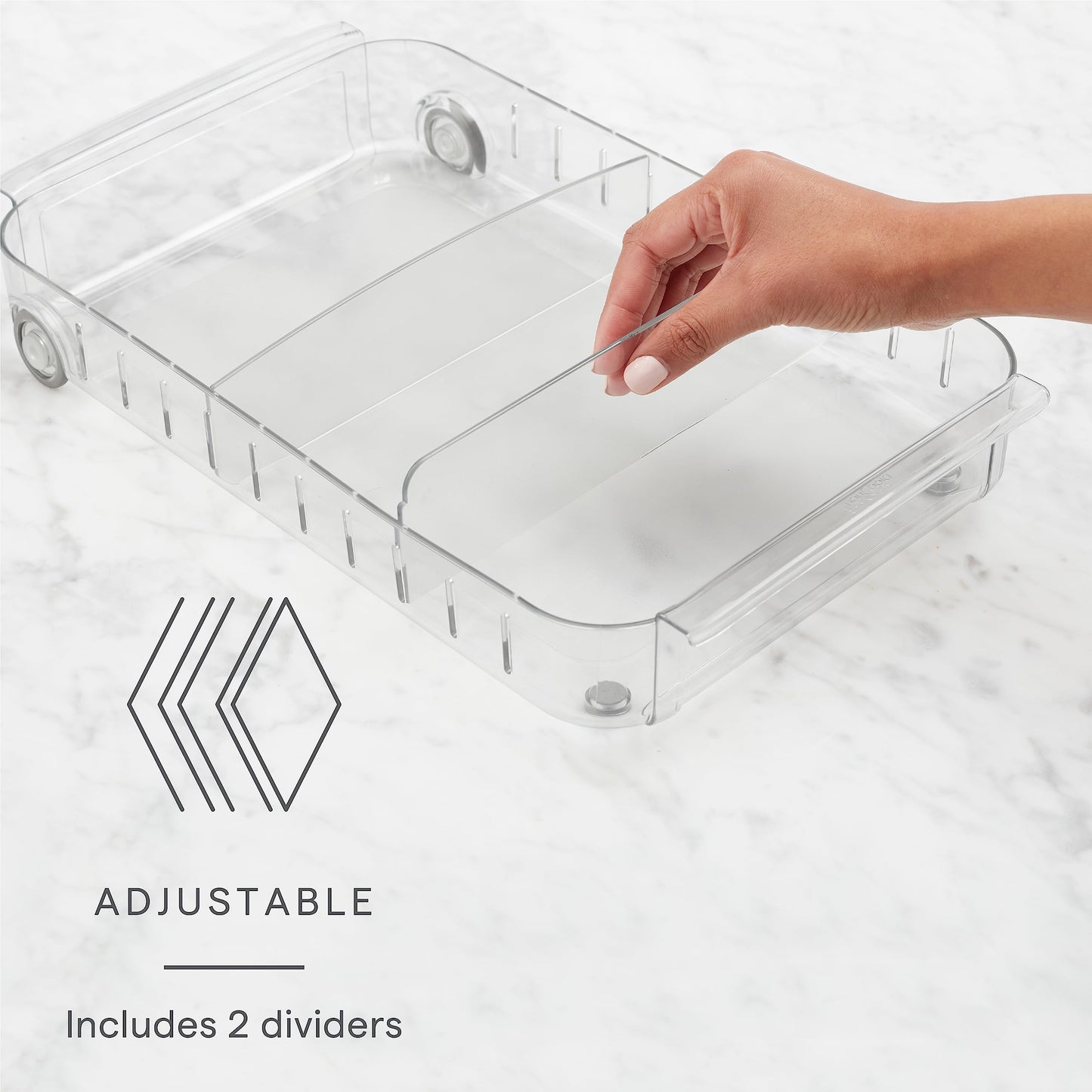 YouCopia RollOut Fridge Caddy, 9" Wide, Clear