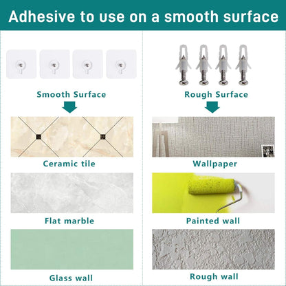 Acrylic Bathroom Shelf Set, 2-Piece Wall Mounted Thick Clear Storage and Display Shelves, No Drilling Required, Perfect for Organizing Toiletries, Cosmetics and Bathroom Essentials, Clear