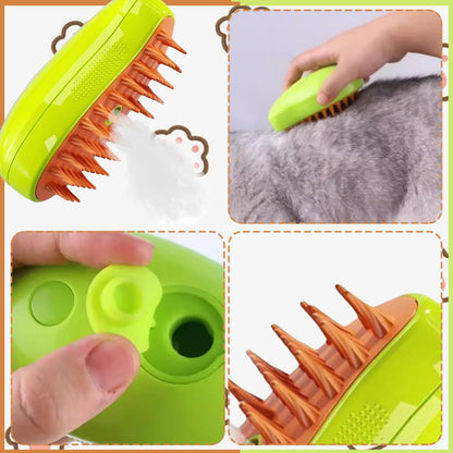 TONGXIYU Steamy Cat Brush, Cat Steamy Brush, 3-in-1 Steam Brush for Cats, Cat Care Brush, Pet Hair Removal Comb for Cats and Dogs