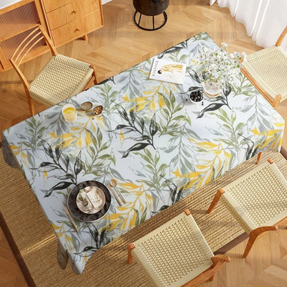 INtex Home Tablecloth, Linen Velvet Fabric, Soft Comfortable Material for Living Rooms Kitchens Bedrooms and Special Occasions, Elegant Table Cover - 130 x 200 cm - 1 Pc - Café x Warm Orange