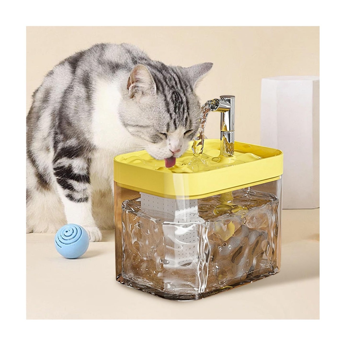 Cat Water Fountain, Silent Water Pump with Automatic Circulation Filter for Pets Pet with Filter for Birds and Dogs