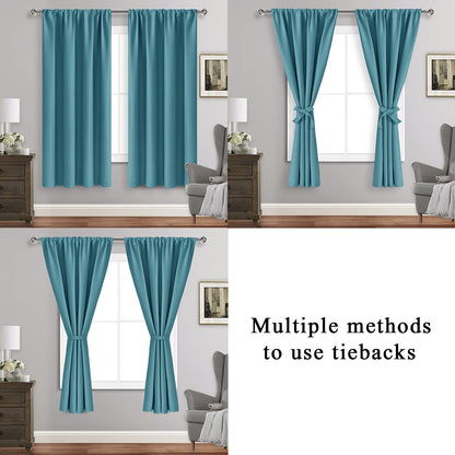 Blackout Curtains for Bedroom - Thermal Insulated Room Darkening Noise Reducing- cover pocket design - 1 panel with tie-pack