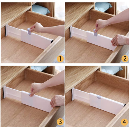 xocome Drawer Dividers Organizers, Adjustable Drawer Organizers for Kitchen Bedroom Chest of Drawers Closet Office (2 Pieces)
