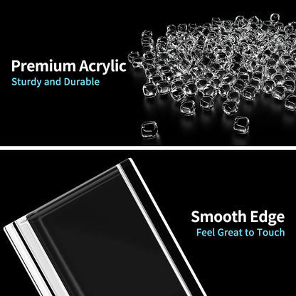 Modern Clear Acrylic Pen and Pencil Holder, Elegant Square Desk Cup for Office and Home, Versatile Makeup Brush Holder and Stationary Organizer, Single Pack Desktop Accessory