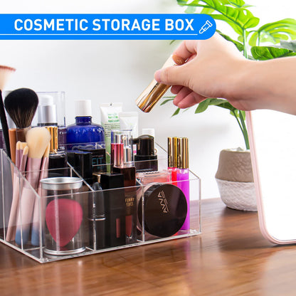 Clear Acrylic Pen Holder, Desk Organizer for Pencils, Stationery, Office and Art Supplies