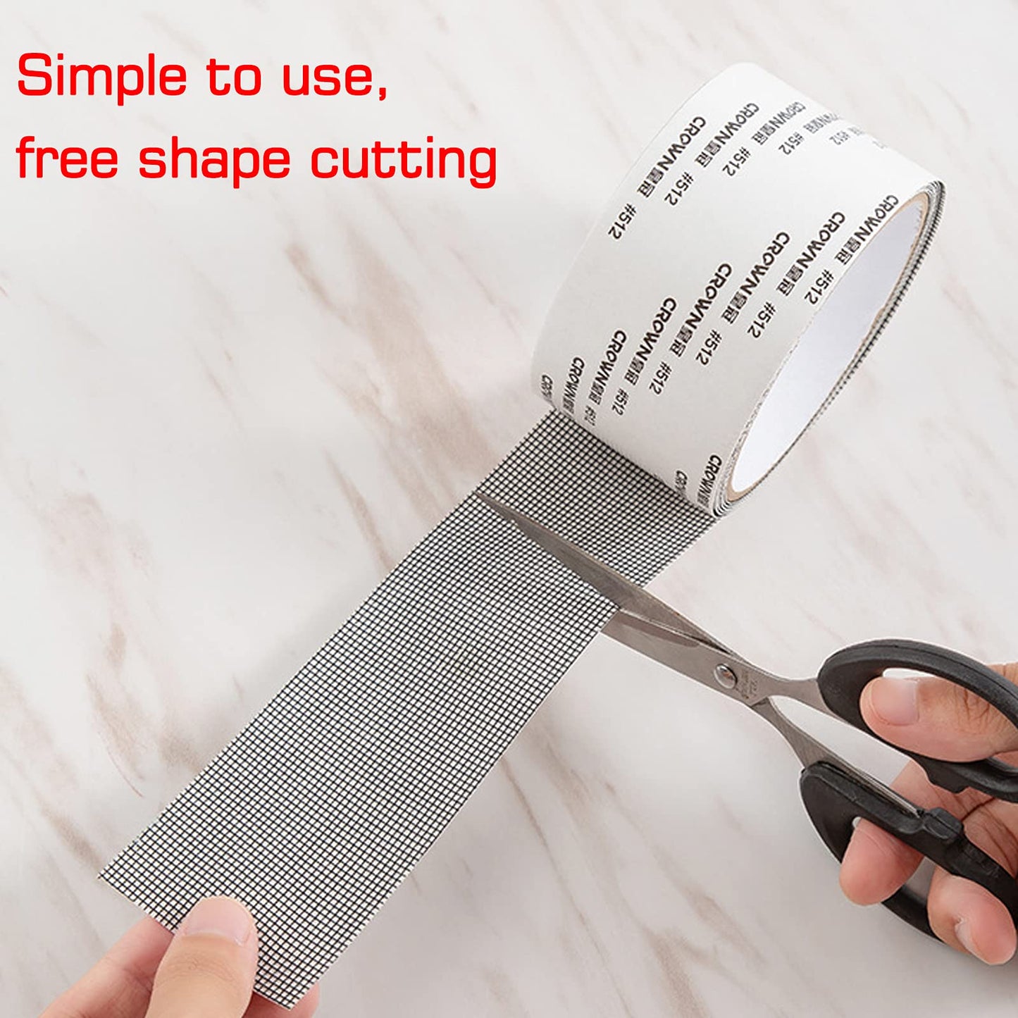 Screen Repair Tape Mosquito Net Repair Tape Self Adhesive Screen Fiberglass Mesh Patch Repair Waterproof Screen Patch Repair for Window and Door Screen Repair Anti-Mosquito 5cm x 200cm,Black