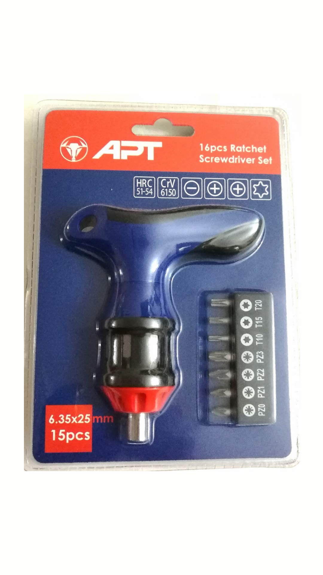 APT 16 pcs ratchet screwdriver set hand shape T