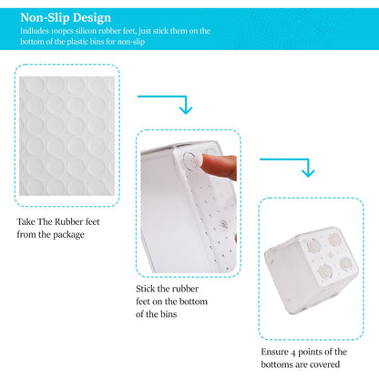 ZMS ZMS TRADERS 15 Pcs Clear Plastic Drawer Organizer Set – Unbreakable, Antislip Clear Organizing Bins for Makeup, Kitchen, Office, Bathroom Storage – Durable Clear Drawer Organizers