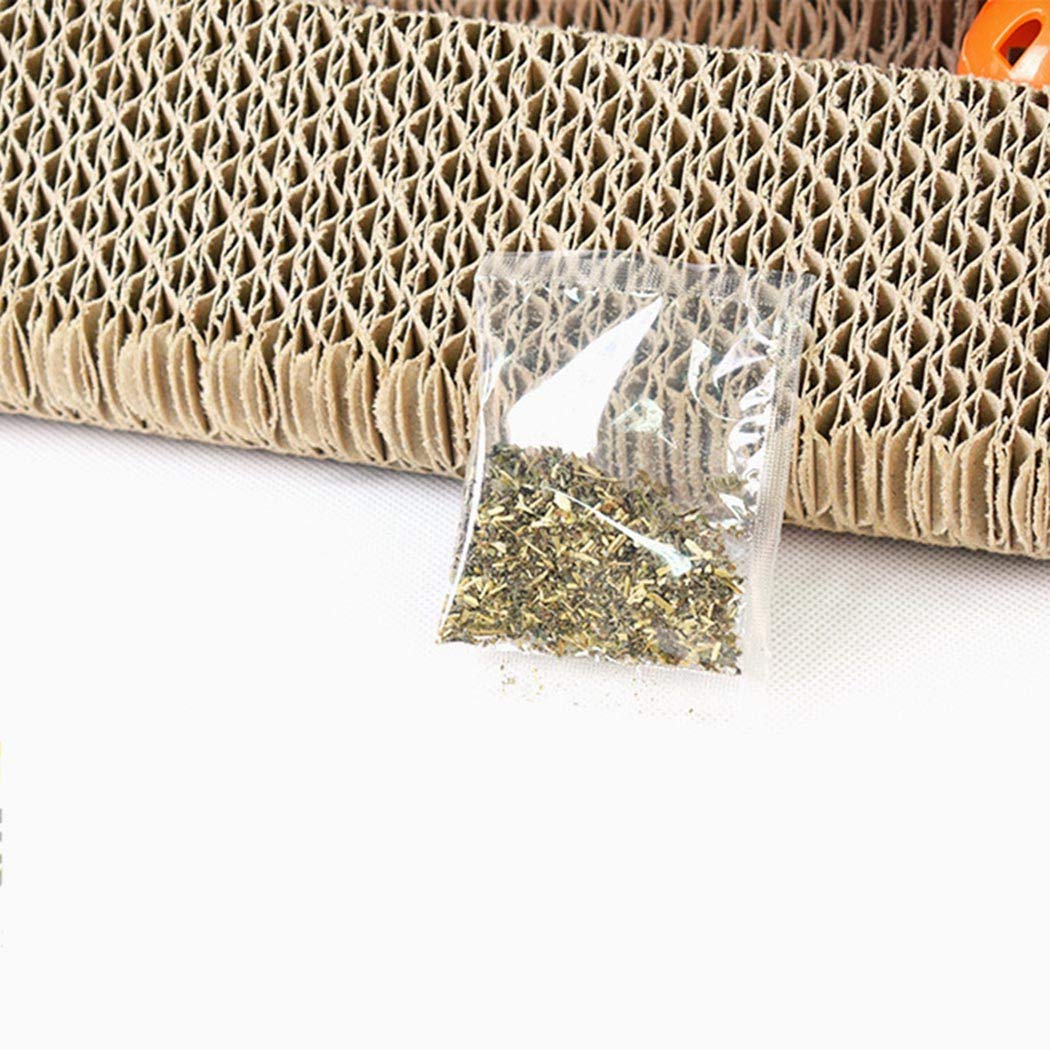 Legendog Cat Scratch Board Corrugated Paper Kitten Toy Kitten Scratcher Cat Toy with Bell Ball
