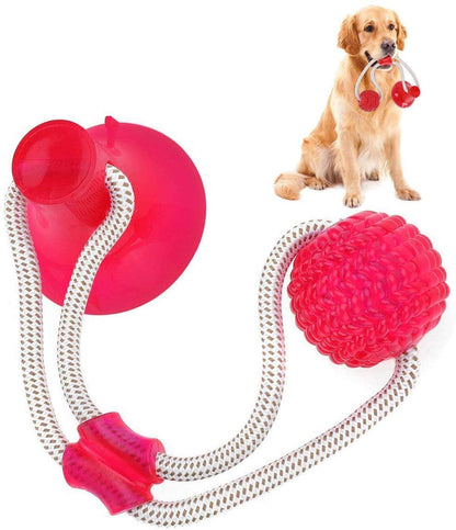 Makingtec pet molar bite toy, suction cup dog toy rubber chew toys interactive puppy training rope for teeth cleaning pet supplies