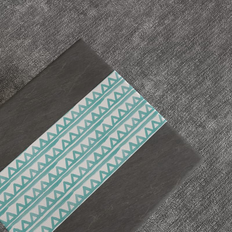 Piera Velvet Table Runner in Turquoise & Blue, a 35x140 cm plush decorative centerpiece with a chic pattern, combining a soft, luxurious feel with a vibrant, refreshing color scheme