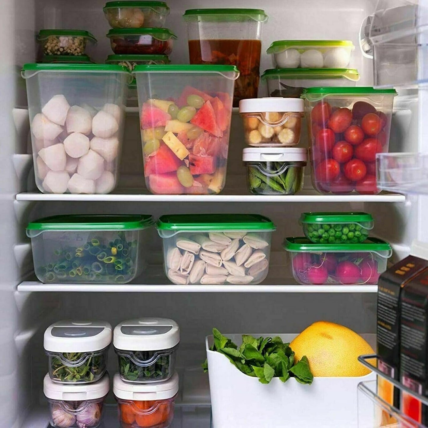 Food Storage Containers - Storage Box BPA-Free 17 Pieces Set with Lids – Freezable, Microwavable, Dishwasher Plastic Food Storage Containers