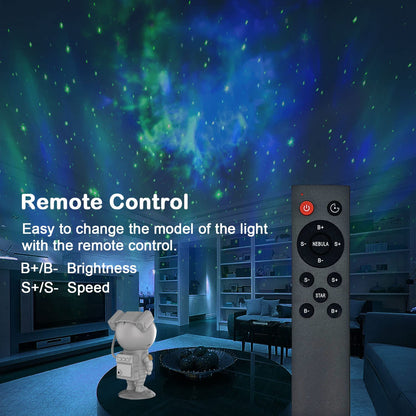 Astronaut Galaxy Light Projector, Space Buddy Projector Night Light for Bedroom with Remote Control and Timer, Astro Alan Star Ceiling Projector for Kids Adults