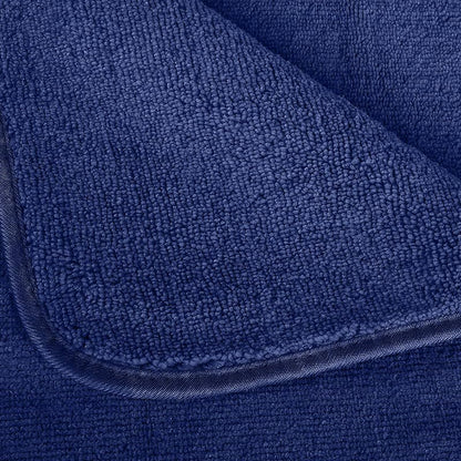 4-Piece Towel Set, 100% Cotton ? Includes 1 Bath Towel 140 cm x 70 cm, 1 Hand Towel 100 cm x 50 cm, 2 Washcloths 30 cm x 30 cm, Quick Dry, Super Soft, Highly Absorbent, No Fade, Navy Blue