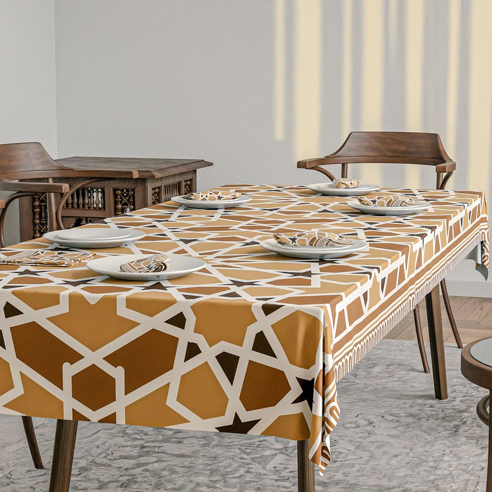 Satin Tablecloth and Napkins Set, High-Quality Satin, 1 Tablecloth and 6 Napkins, Smooth and Silky, Perfect for Dining Tables and Events