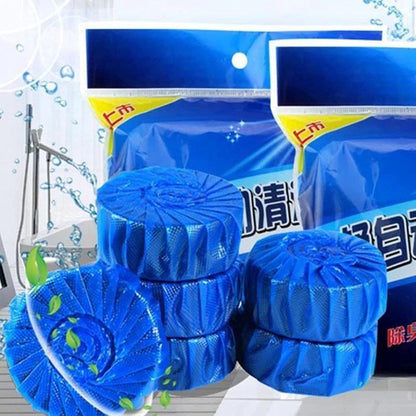 Automatic Toilet Bowl Cleaner Tablets?Bathroom Toilet Tank Cleaner?Blue Clean Bubbles,Strong Detergent Ability,Long-lasting 300 brushes,Mild Fresh Pine Scent(10 Pack)