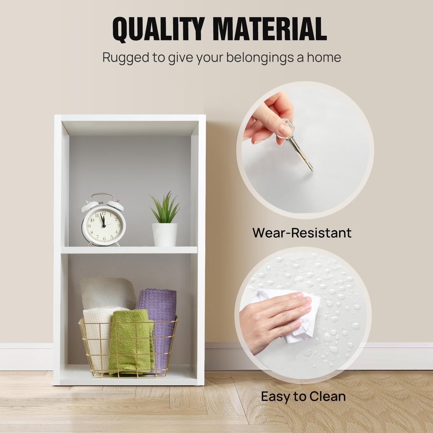 Freestanding Open Storage Shelving Unit, Cube Bookcase with Multiple Tiers, Modern Bookshelf and Display Rack Cupboard for Office or Living Room, Versatile Organizer (White, 5 Tier)