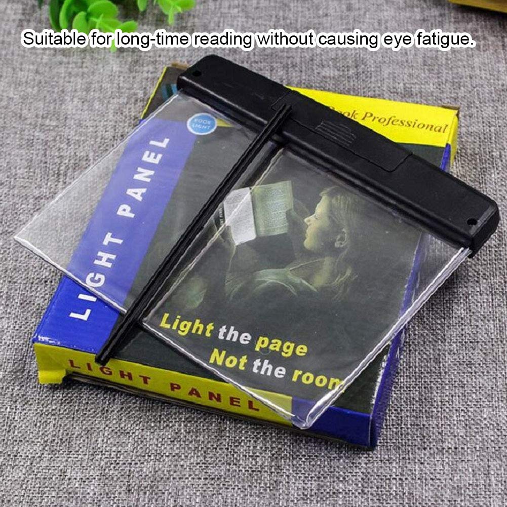 WESE Flat Reading Light, LED Flat Plate Book Light Reading Night Light, Portable Optical Angle Design LED Lamp, for Home Bedroom