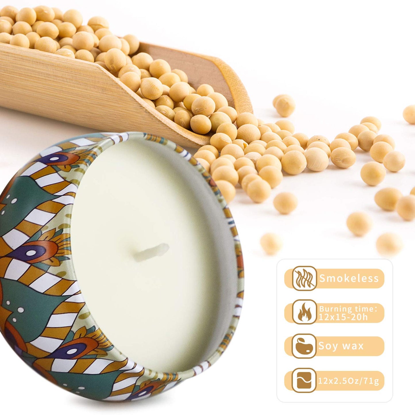 Christmas Scented Candles Gifts Set for Women,Aromatherapy Candles for Home Scented,12 Pack 2.5 oz Soy Wax Jar Candle Gifts for Mother,Valentines,Brithday ,Stress Relief