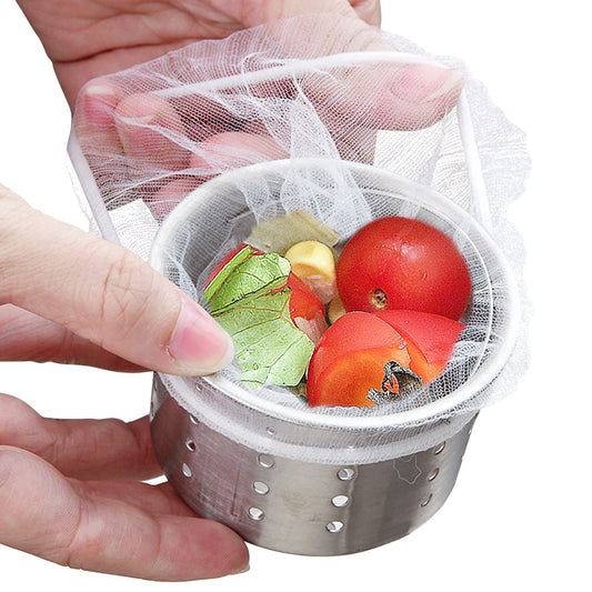 YunluWenjia 100pcs Disposable Sink Strainer Mesh Bag Filter Garbage Filter Hair Strainer Shower Drain Hole Garbage Bag Kitchen Bathroom Cleaning Accessories