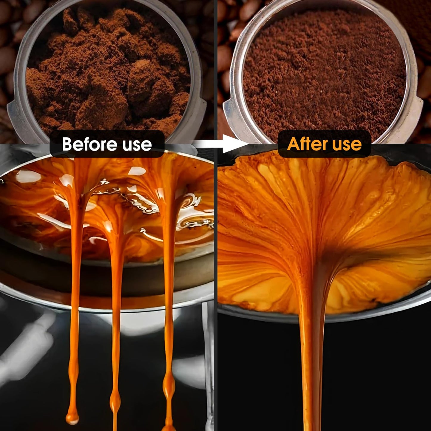 NIUAWASA Espresso Coffee Tamper 51mm Powder Press Hand Tool Stainless Steel Coffee Grounds Tamper Compatible with 51 mm Portafilter Basket for Barista Home Commercial Use Universal