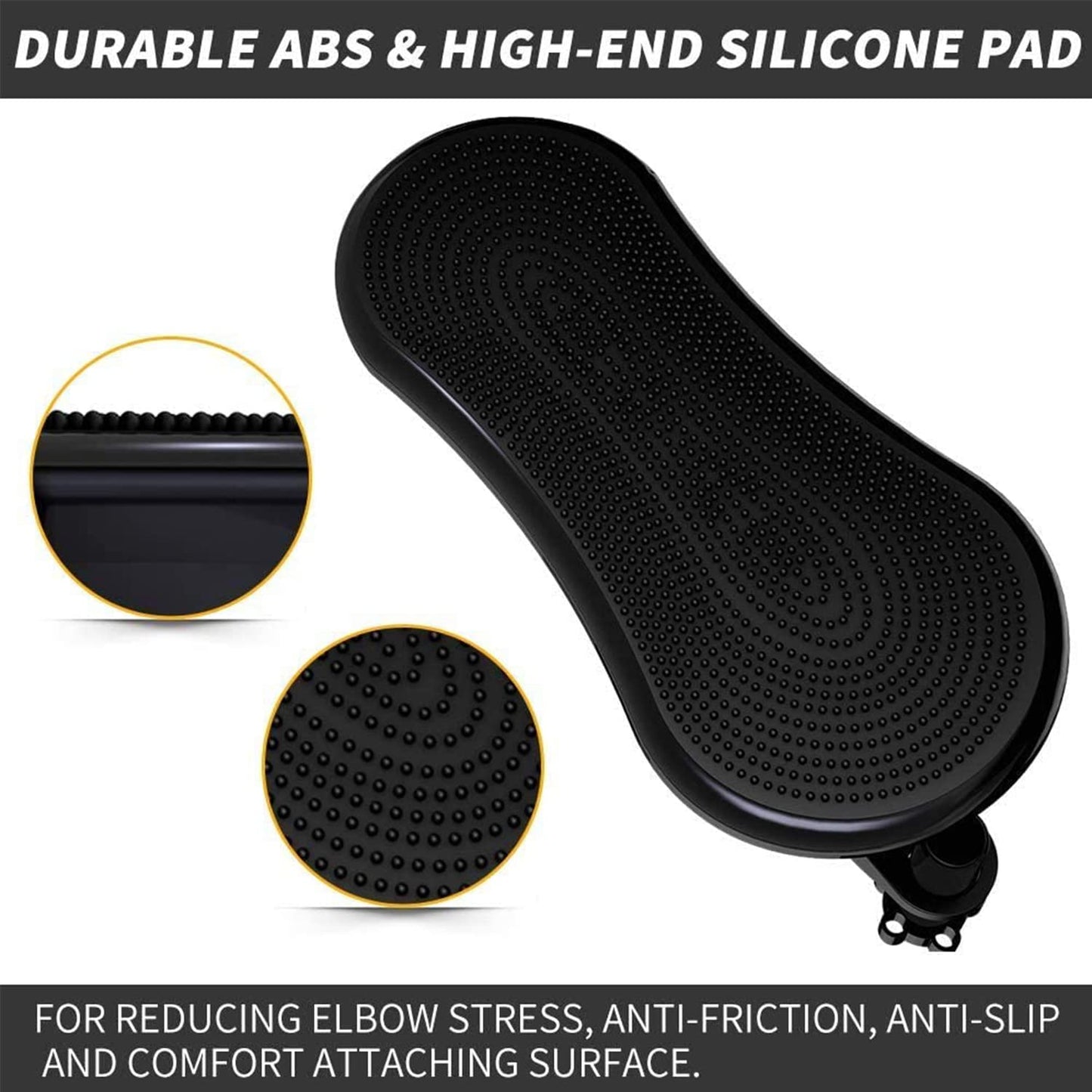 Xspring Arm Rest Support for Desk, Adjustable Wrist Rest Extender, Rotation Elbow Rest for Desk to Release Pressure and Relieve Pain Suitable for Home and Office