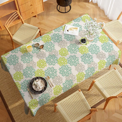 INTEX HOME Linen Velvet Floral Tablecloth, Textured Fabric for Elegant Dining, Special Occasions and Home Decor, Ultra-Soft, Wrinkle-Resistant, Spill-Proof, 130 x 190 cm, Black and Grey