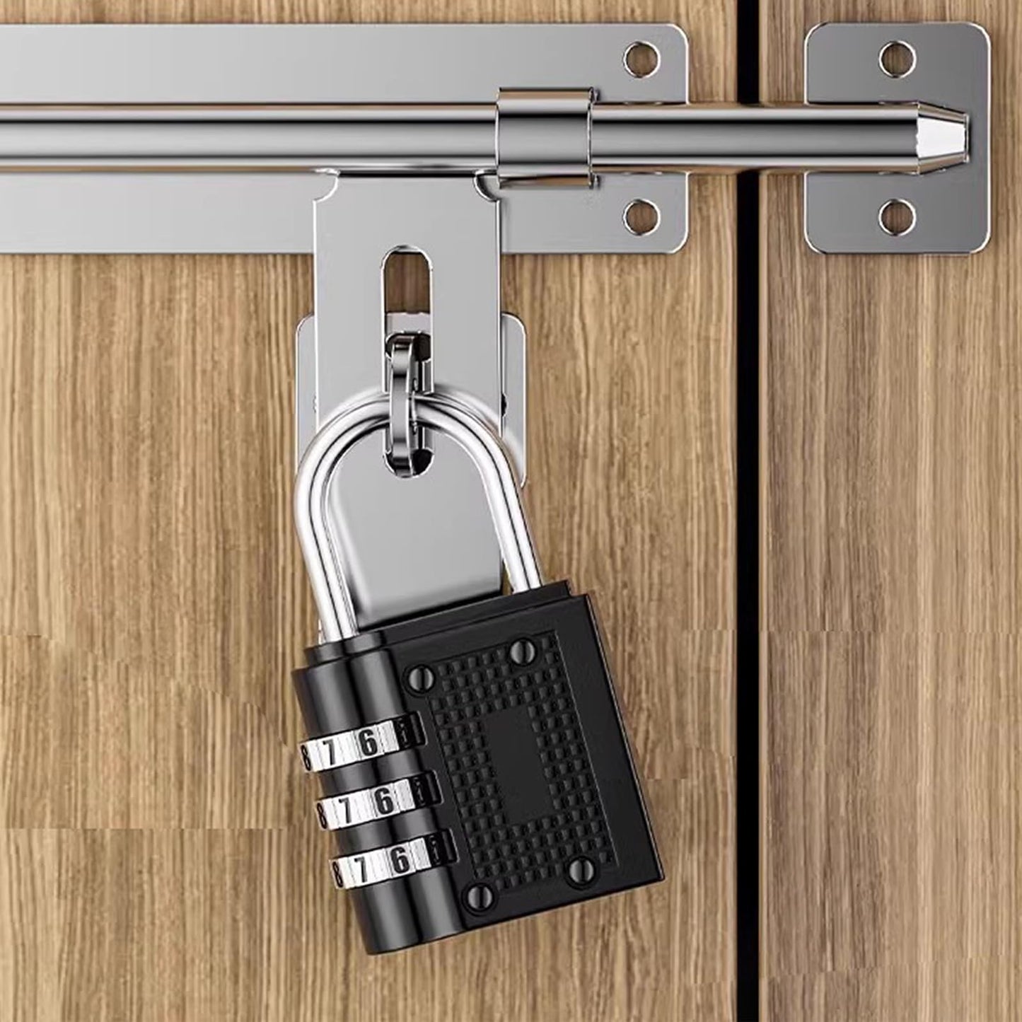 3-Digit Combination Padlock, Waterproof Combination Lock, Waterproof Metal and Plated Steel Combination Clasp