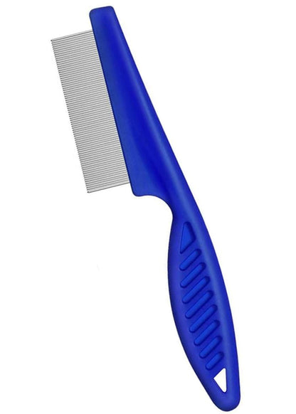 Noondl flea comb for dogs and cats fine stainless steel teeth to remove ticks and bugs keeps coat stain free - colour will vary