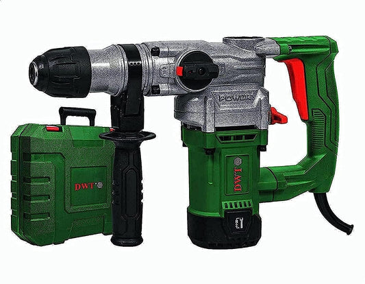DWT Rotary Hammer - 1050W, 3400 RPM, SDS Plus, 3 Modes, 26mm Concrete, 13mm Steel, 40mm Wood, Corded Electric, 4V