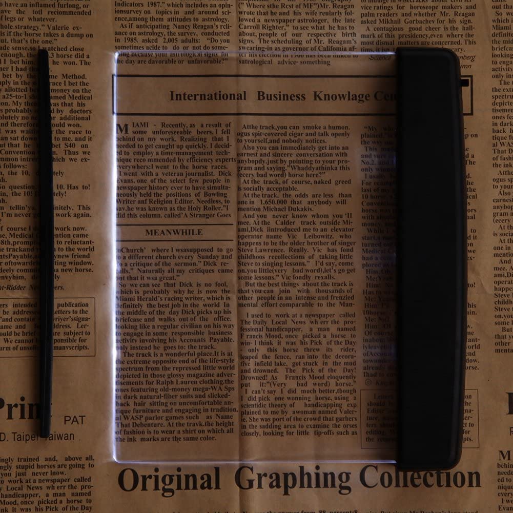 LED Lightwedge Reading Lamp Night Vision Flat Plate Portable Panel Book Light for Reading in Bed