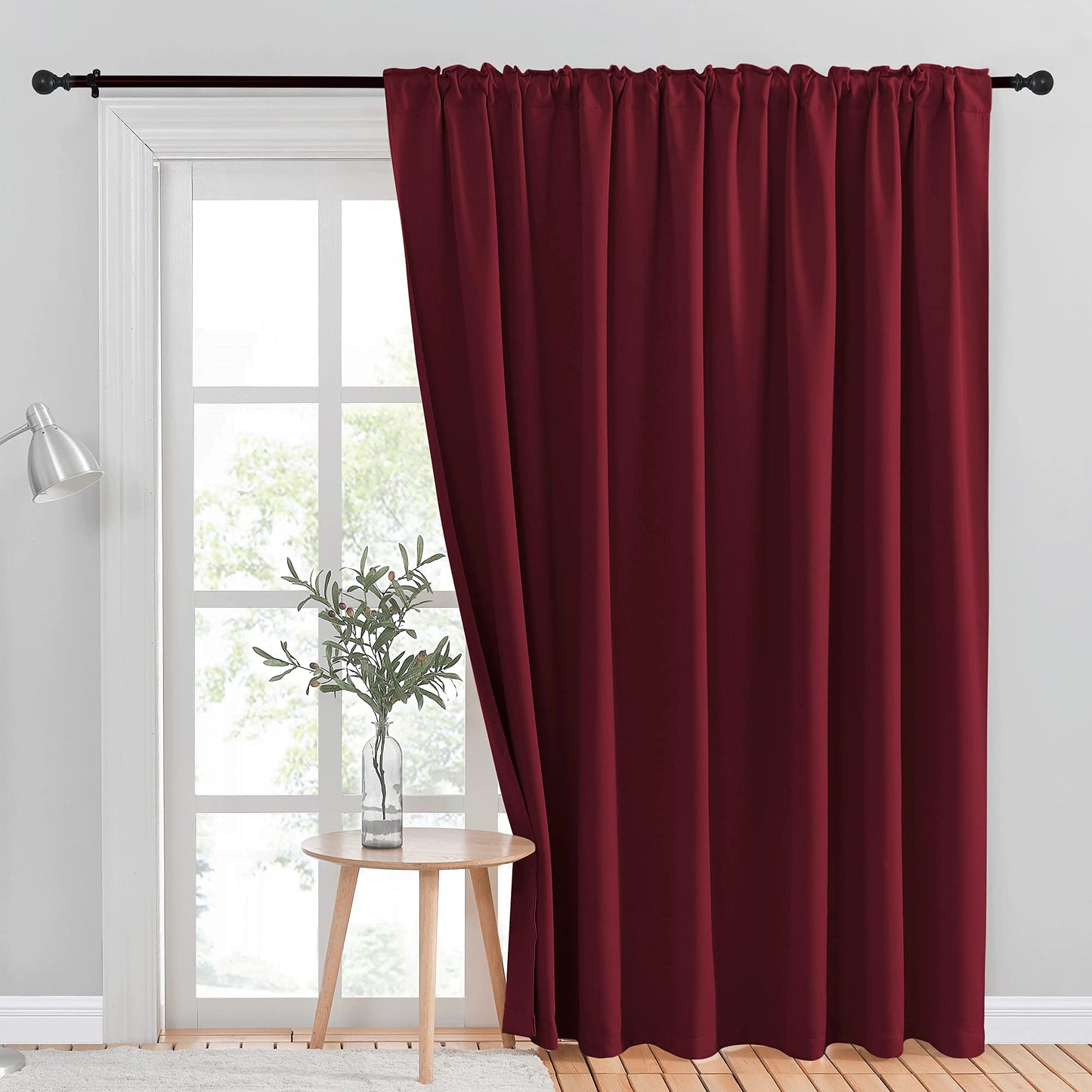 INtex CURTAINS HOUSE Blackout Blinds for Sliding Doors – Thermal Insulated Wide Curtains, Room Darkening, Blind Glass Doors, Two Hanging Options, Modern Design - Cappuccino 150 W x 230 L