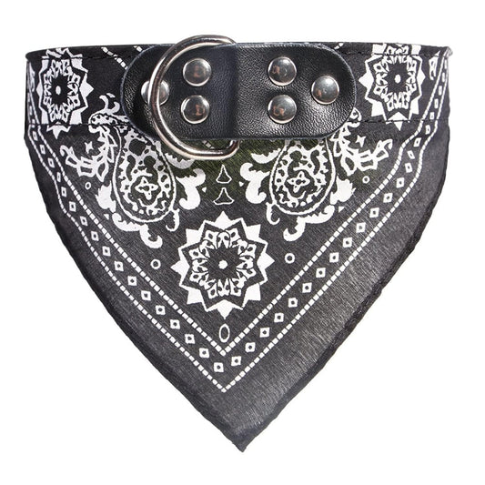 Nw cosmos pet bandana scarf with adjustable buckle for dog cat decoration (xxl, black)